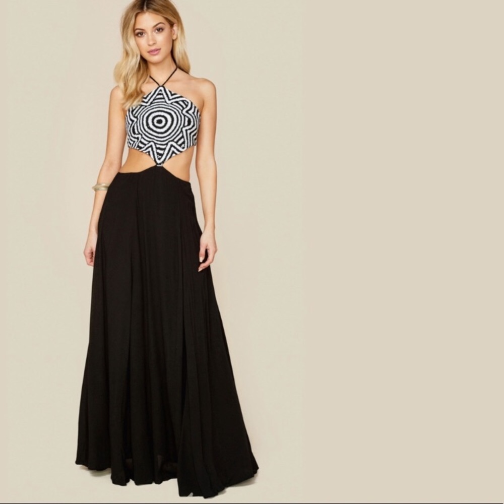 Mara Hoffman Stunning Starbasket cut-out floor length dress